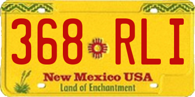 NM license plate 368RLI