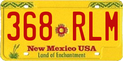 NM license plate 368RLM