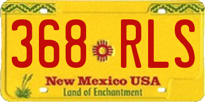 NM license plate 368RLS