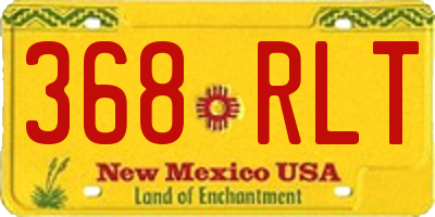 NM license plate 368RLT