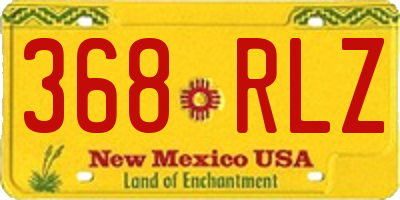 NM license plate 368RLZ