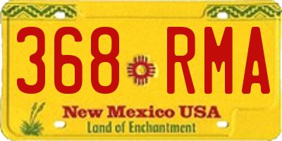 NM license plate 368RMA