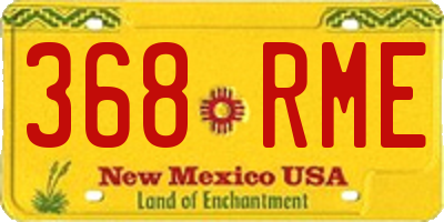 NM license plate 368RME