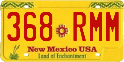 NM license plate 368RMM
