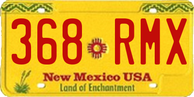 NM license plate 368RMX