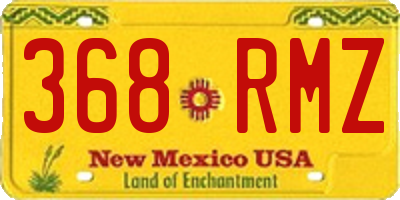 NM license plate 368RMZ