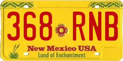 NM license plate 368RNB