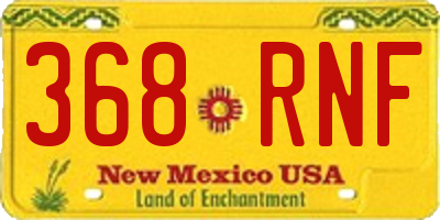 NM license plate 368RNF