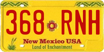 NM license plate 368RNH
