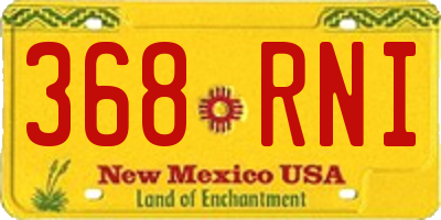 NM license plate 368RNI