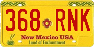 NM license plate 368RNK