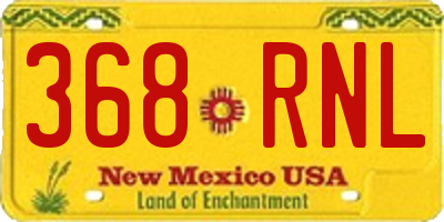 NM license plate 368RNL