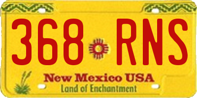 NM license plate 368RNS