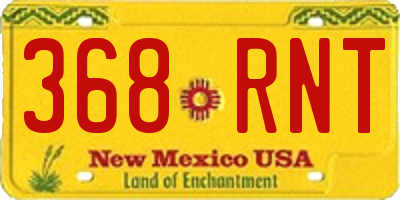 NM license plate 368RNT