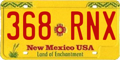 NM license plate 368RNX