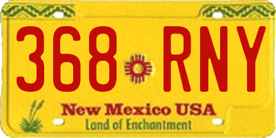 NM license plate 368RNY