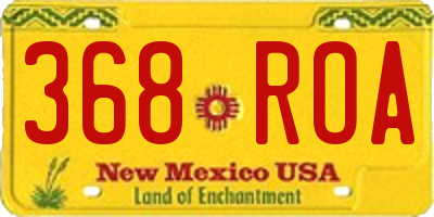 NM license plate 368ROA