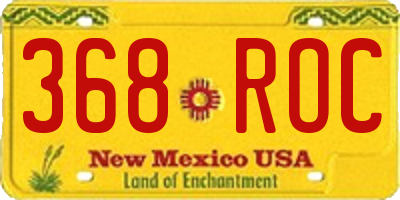 NM license plate 368ROC