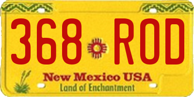 NM license plate 368ROD