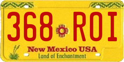 NM license plate 368ROI