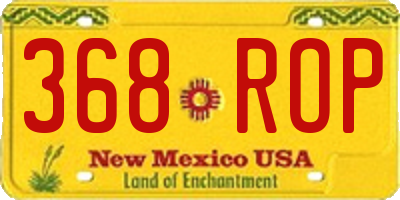 NM license plate 368ROP