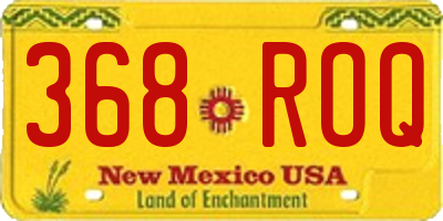NM license plate 368ROQ