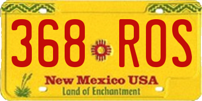 NM license plate 368ROS