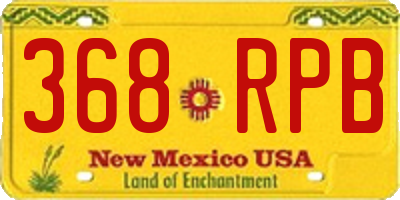 NM license plate 368RPB