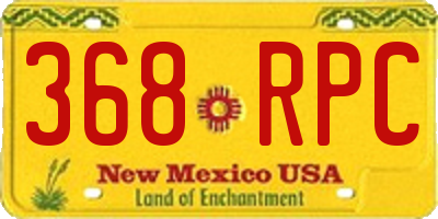 NM license plate 368RPC