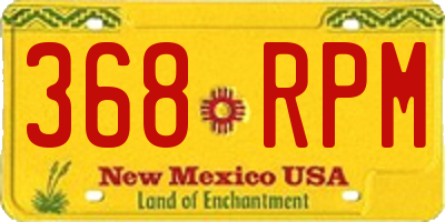 NM license plate 368RPM