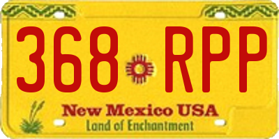 NM license plate 368RPP