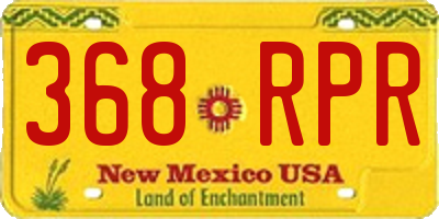 NM license plate 368RPR
