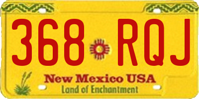NM license plate 368RQJ