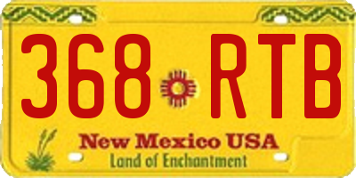 NM license plate 368RTB