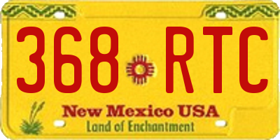NM license plate 368RTC