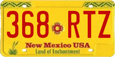 NM license plate 368RTZ