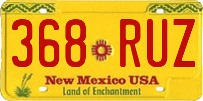 NM license plate 368RUZ