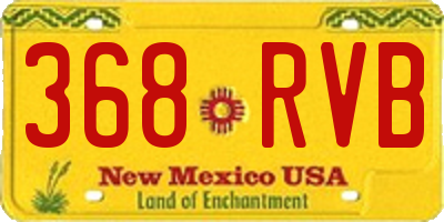 NM license plate 368RVB