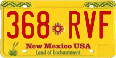 NM license plate 368RVF