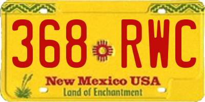 NM license plate 368RWC