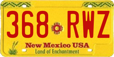 NM license plate 368RWZ