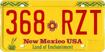 NM license plate 368RZT