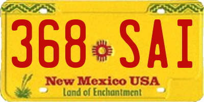 NM license plate 368SAI