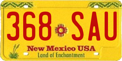 NM license plate 368SAU