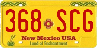 NM license plate 368SCG