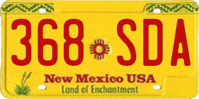 NM license plate 368SDA