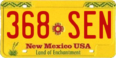 NM license plate 368SEN