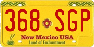 NM license plate 368SGP