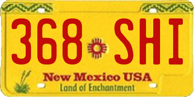 NM license plate 368SHI