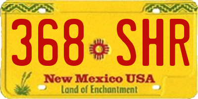 NM license plate 368SHR